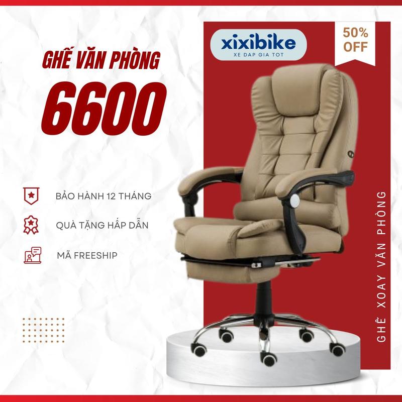 Ghế Giám Đốc Massage Ghế Văn Phòng Chân Xoay Có Gác Chân - Bảo Hành 1 Năm