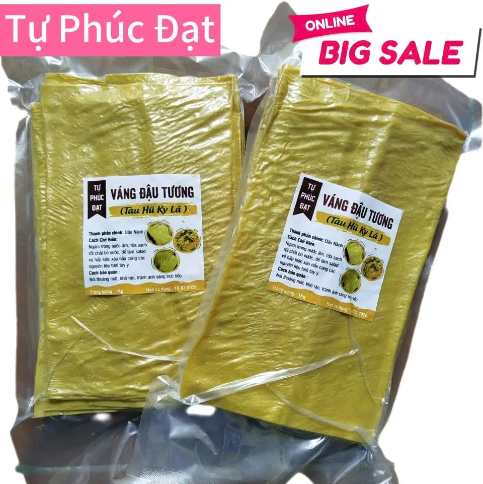 Váng Đậu Nành 2kg ( 2 túi 1kí) Tầu Hũ Ky. Nguồn Cung Cấp Protein Và Chất Xơ Tốt Cho Sức Khỏe - Đường, Food, Thức Ăn.