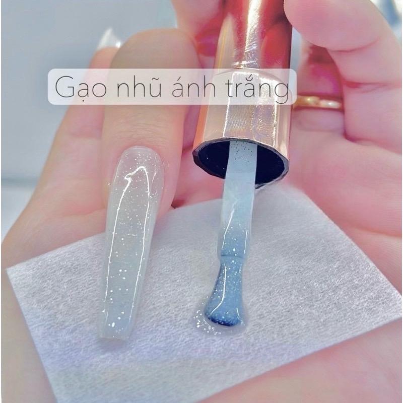 Sơn thạch gạo nhũ ánh trắng sơn gel thạch hồng nude xinh đẹp chuyên dụng cho ngành nail