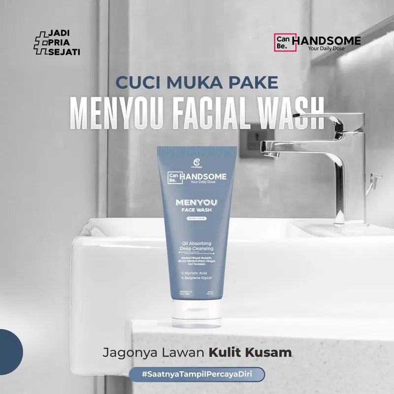 Sabun Muka Pria MENYOU Facewash Wajah Pria 100ML - Pembersih Kulit Bersih dan Segar - Perawatan 4