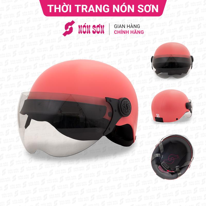 ƯU ĐÃI - Mũ bảo hiểm nửa đầu có kính NÓN SƠN chính hãng SKT-HG359