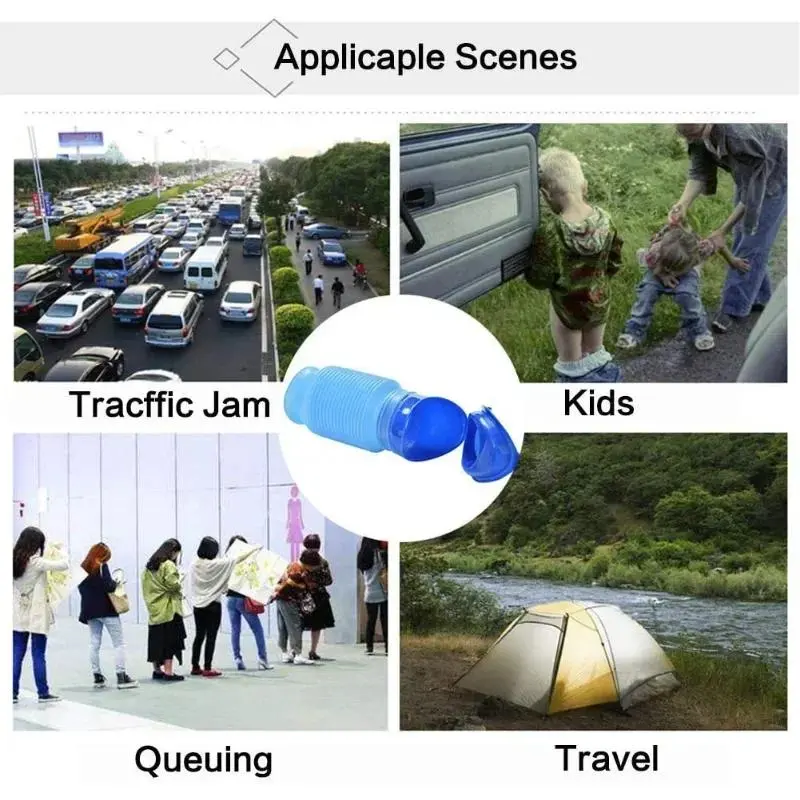Portable Car Urine Bottle, Foldable Car Emergency Urine Bottle, Car Accessories for Outdoor Camping Travel 6