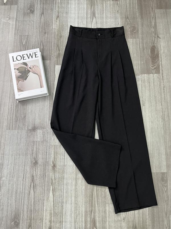 Quần ống rộng nữ chất Gold Hàn, Quần tây ống suông cullotes dáng dài 1 khuy Pants Jean  Women 2