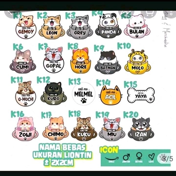 Kalung Kucing Custom Motif Tulang Bisa Riquest nama tinggal chet ke seller nya bisa untuk semua hewan peliharaan kecil atau besar 5