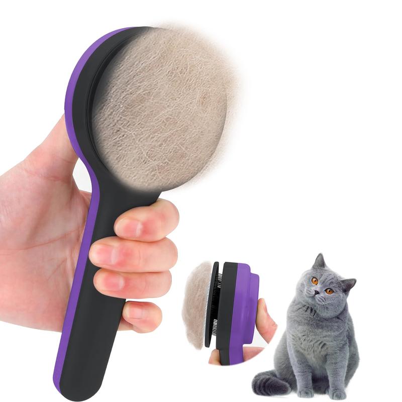 TikTok Shop Cat Brush Cats Pet Grooming Dematting Dog Comb for Shedding Remove Undercoat Mats Hair Pet Massage Self Cleaning Slicker Brushes for Dogs Cats Grooming Brush Tool for Indoor Cats Shedding ...