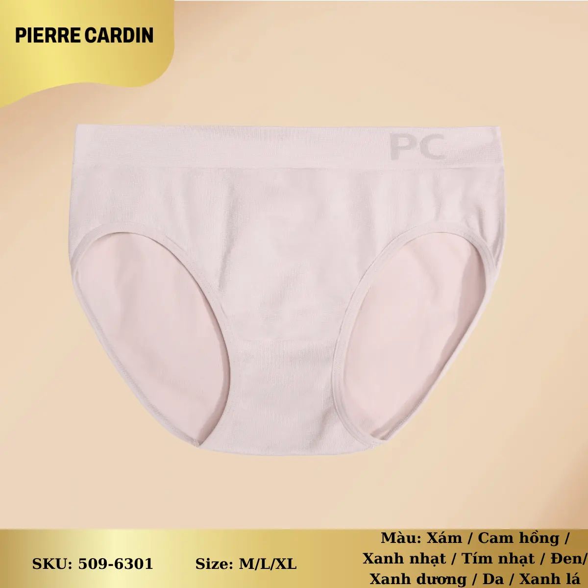 Quần lót nữ 509-6301 nhãn hiệu Pierre Cardin, dạng trơn  Women