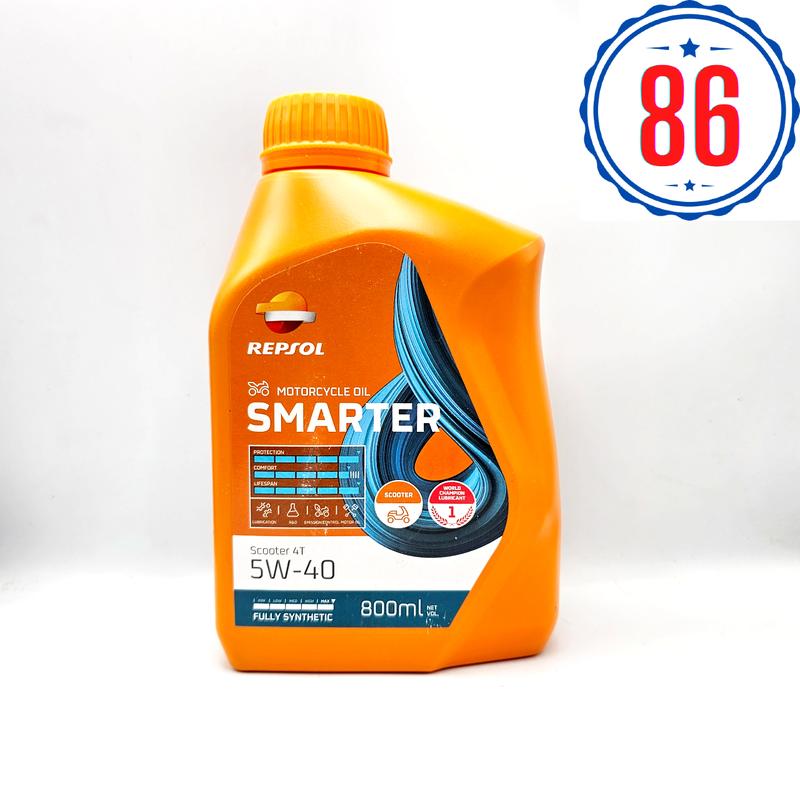  Dầu Nhớt Xe Tay Ga Cao Cấp Repsol Smarter Scooter MB 4T 5w40 800ml - Mẫu Mới 2022 nhập 100% Tây Ban Nha 