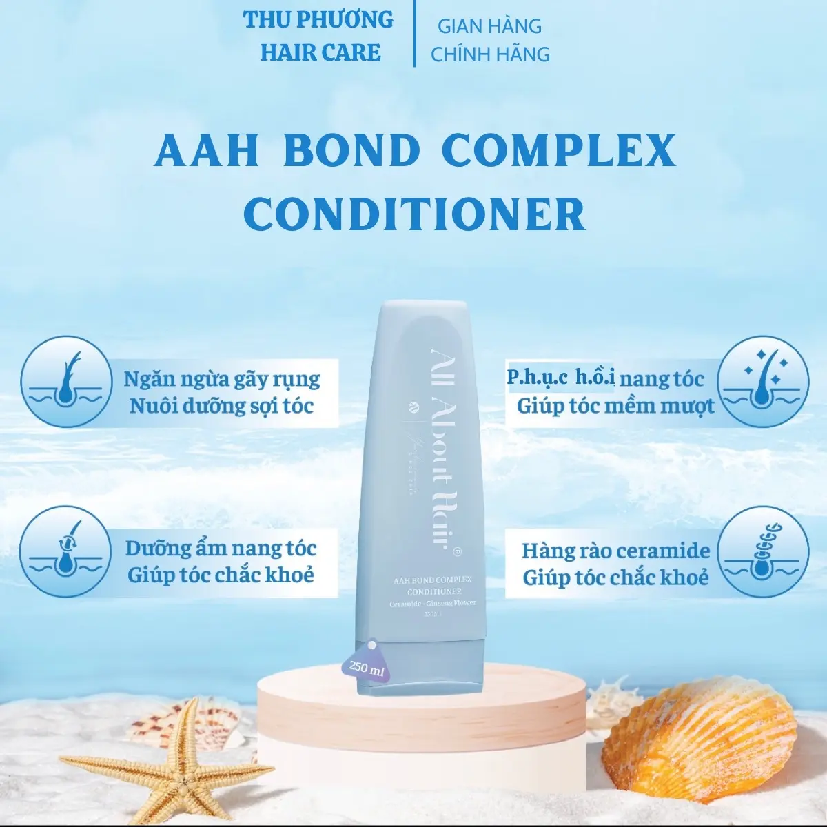 ( Không Quà ) Dầu Xả CERAMIDE P.h.ụ.c  H.ồ.i  P.h.ủ  Bóng Tóc  - AAH BOND COMPLEX CONDITIONER [ALL ABOUT HAIR] . Giúp Tóc Mềm Mượt & Bóng Khoẻ .