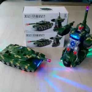 mainan anak mobil combat war tank bisa jadi robot Cowok