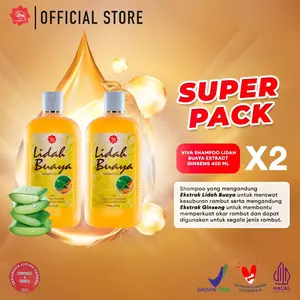 [Super Pack !!!] Viva Shampoo Lidah Buaya Extract Ginseng  400 ml - (2 pcs)