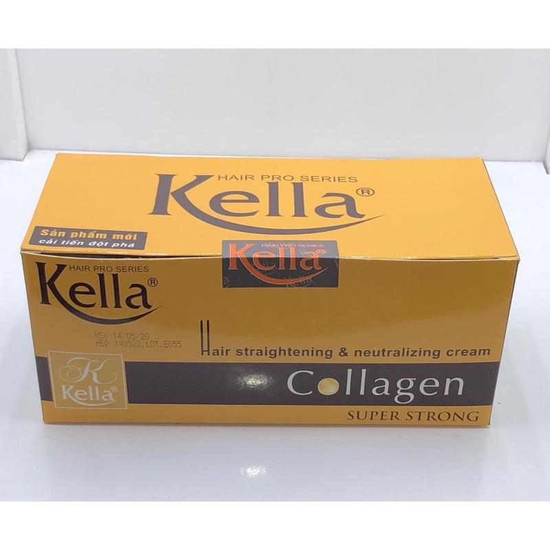 KEM DUỖI TÓC KELLA COLLAGEN SUPER STRONG MÀU VÀNG-Sản Phẩm SaLon Chuyên Dùng Nữ Dưỡng Tóc Chăm Sóc Tóc Women 1