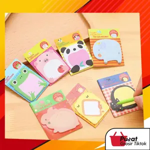 BISA COD S636 Sticky Notes Animal / Tempelan Kertas Catatan Memo Note Karakter Animal Lucu Unik Foto Paper Stationery
