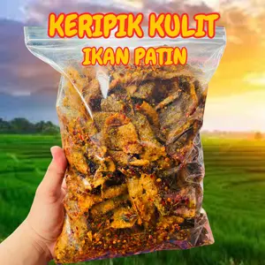 Keripik Kulit Ikan Patin Premium 200gr - Snack Kering Gurih Krenyes Tanpa Tepung & Pengawet