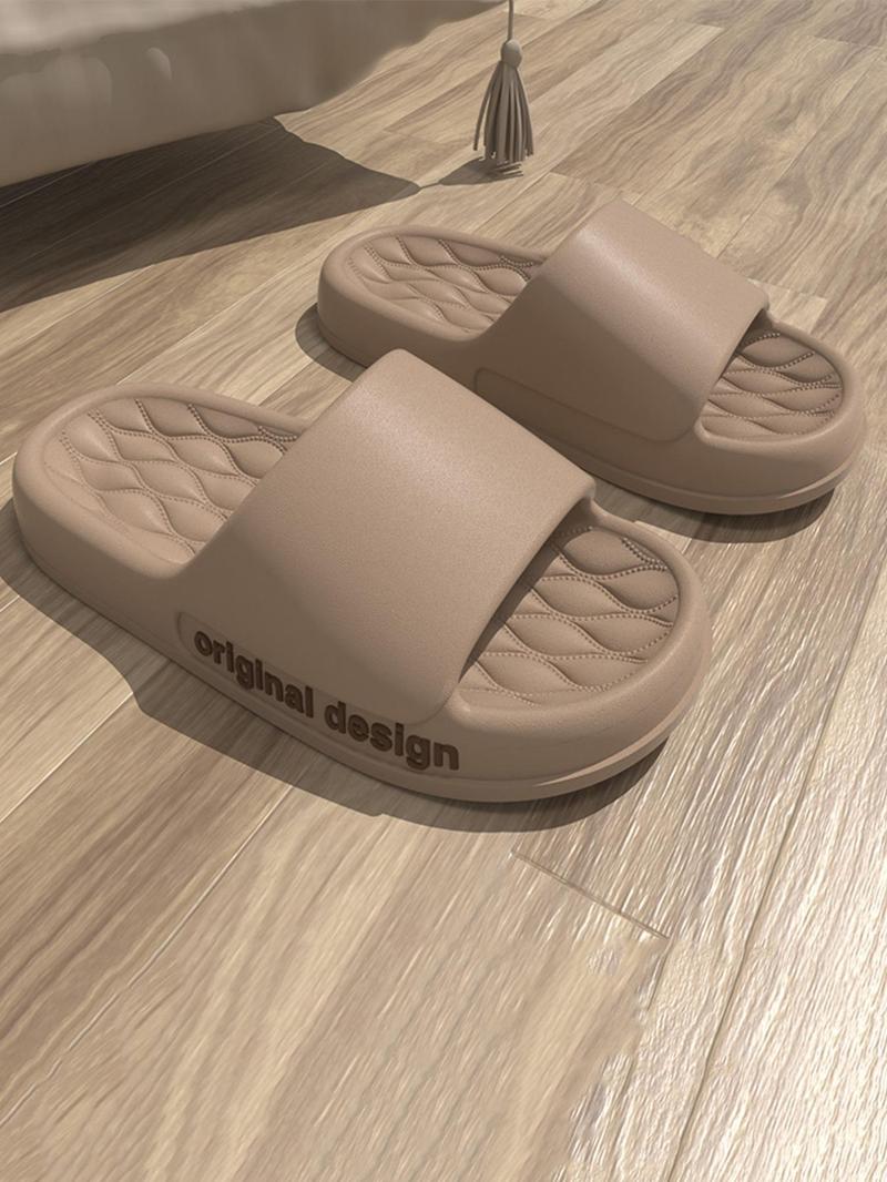 Product Introduction of Men's Casual Plain Color Slides, 1 Pair Lightweight Non-slip Soft Comfortable Home Slippers, Casual Trendy Slippers for Indoor & Outdoor Wear 16