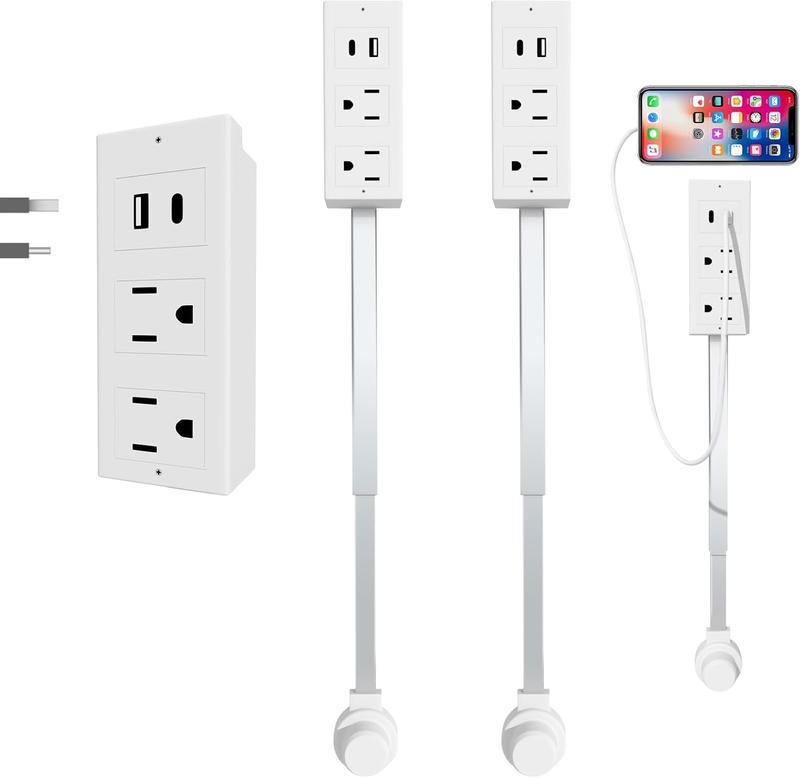 Power Socket Expander Rotatable 180° Electrical Outlet Extender ...