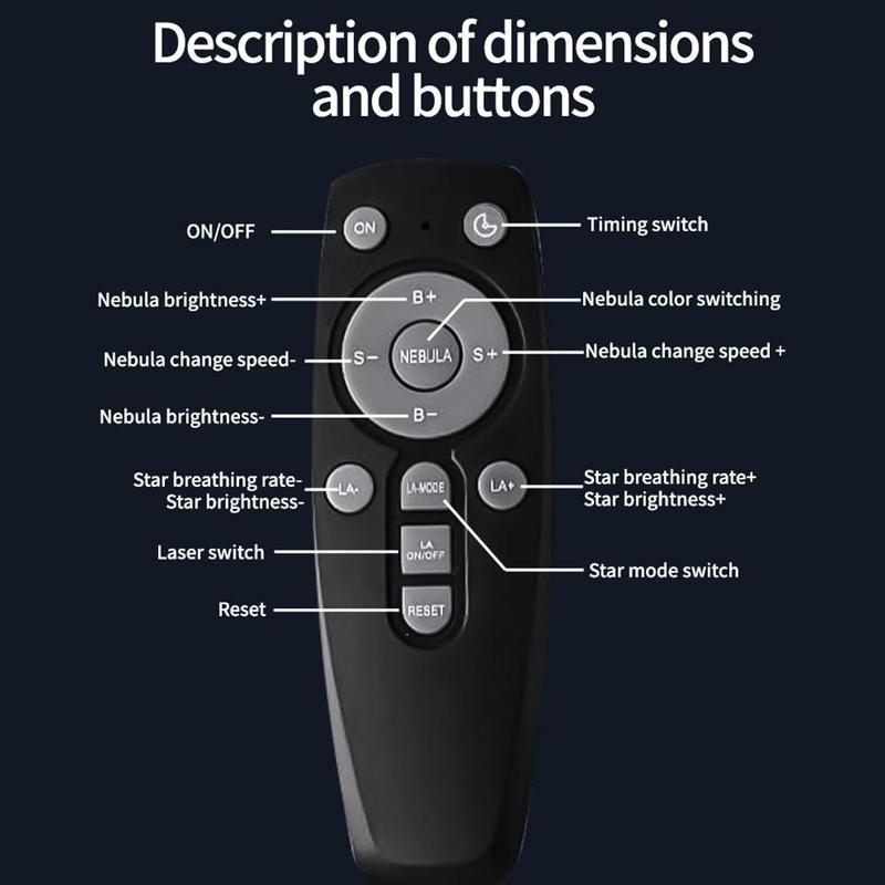 Product Introduction of Astronaut Design Star Projector, USB Powered Night Light with Remote Control, Starry Nebula Ceiling LED Lamp for Bedroom, Creative Room Decor 7