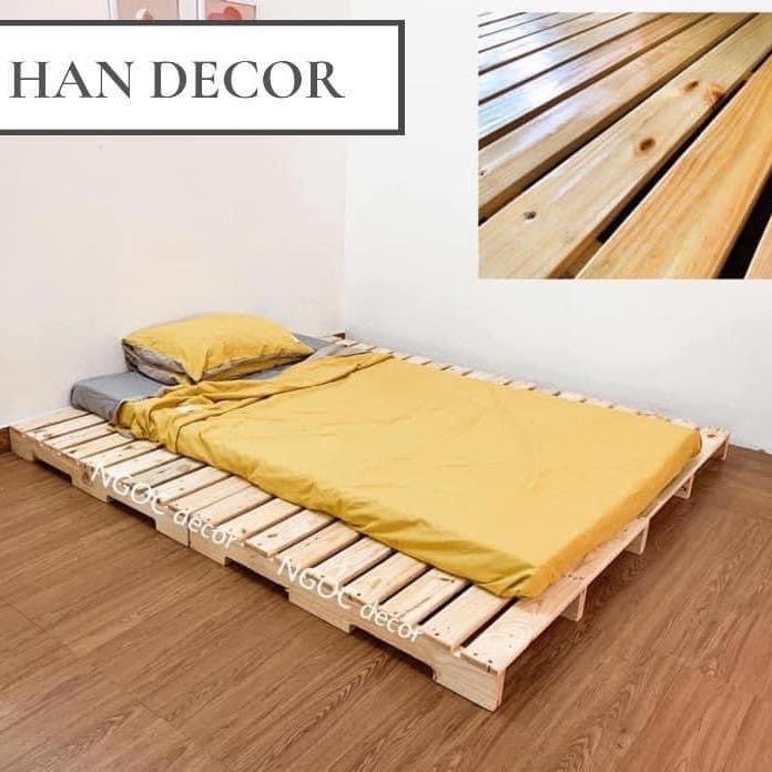 GIƯỜNG PALLET 1M2 / 1MX2M CAO GAN  10CM GỖ THÔNG GIÀNH CHO 1 NGƯỜI 0
