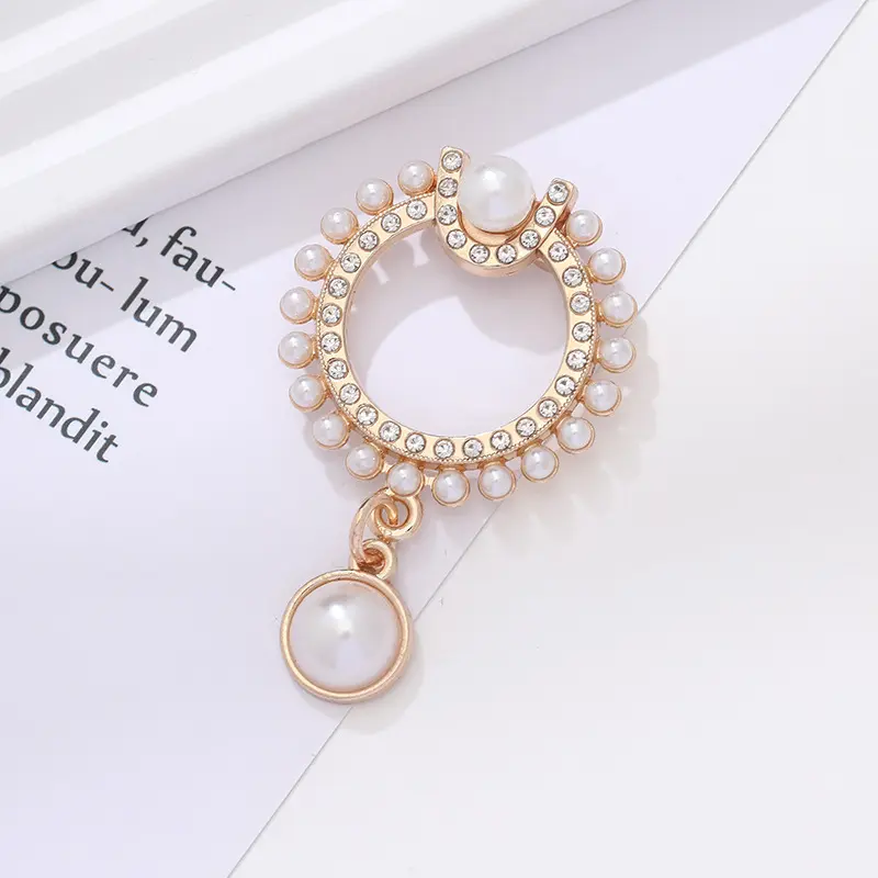 Khóa Góc Quần Áo Trang Trí, Phong Cách Cổ Điển Chất Liệu Hợp Kim Kẽm, Thiết Kế Vòng Tròn Vàng, Phong Cách Hồi Giáo, Phụ Kiện Trâm Cài