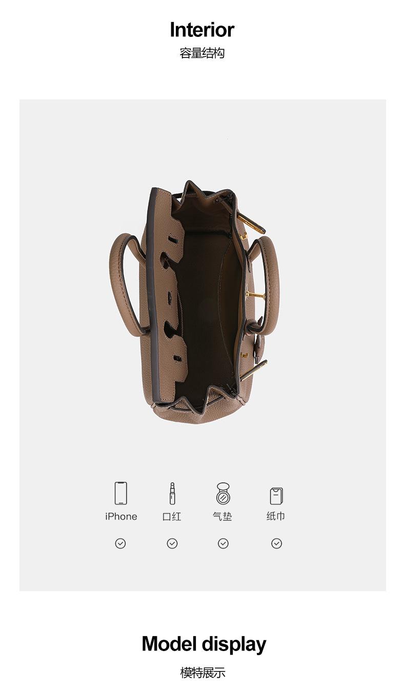 Product Introduction of Beg Birkin, Fesyen Klasik, Corak Litchi, Kapasiti Besar, Satu Bahu, Selempang, Pemegang Tangan, Untuk Wanita Bags dinner  bag Handbags birkin  25 4