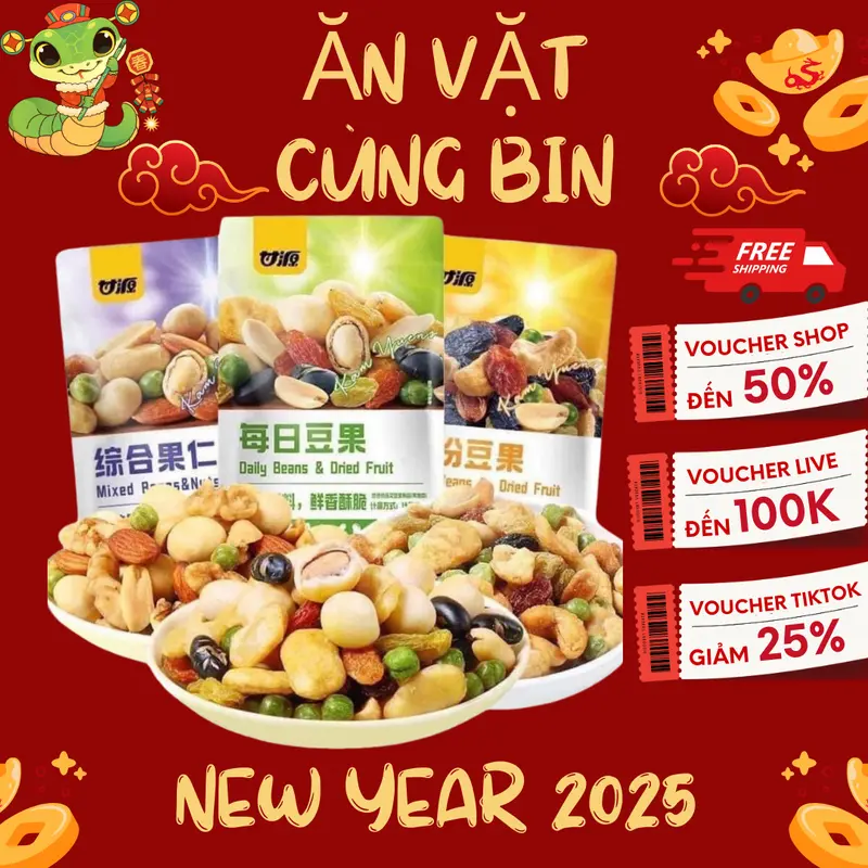 2kg (62-64) gói hạt mix ngũ cốc dinh dưỡng vị hoa quả sấy siêu ngon ăn vặt hàng loại 1 nội địa Trung 2