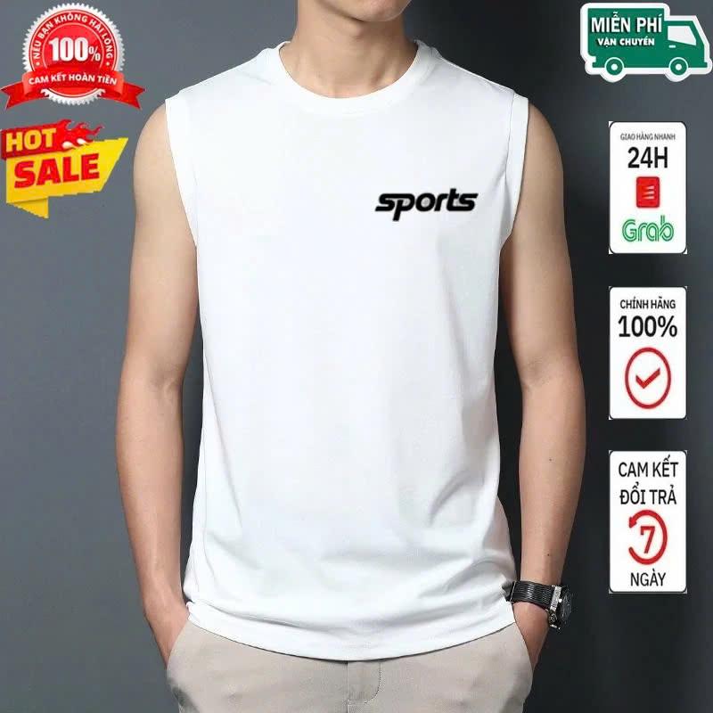 Combo 5 áo 3 lỗ thun lạnh tanktop tập gym, Áo ba lỗ nam Sports sát nách thể thao nhiều màu năng động vải mềm mại co giãn