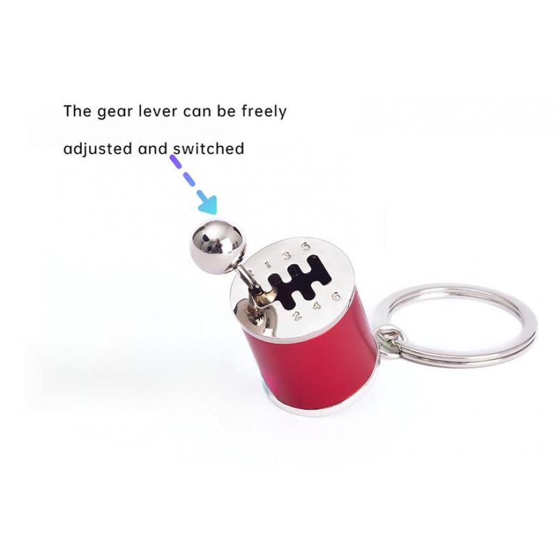 Car Hanging Gear Keychain, Metal Manual Six-Gear, Movable Shift, Key Pendants 4