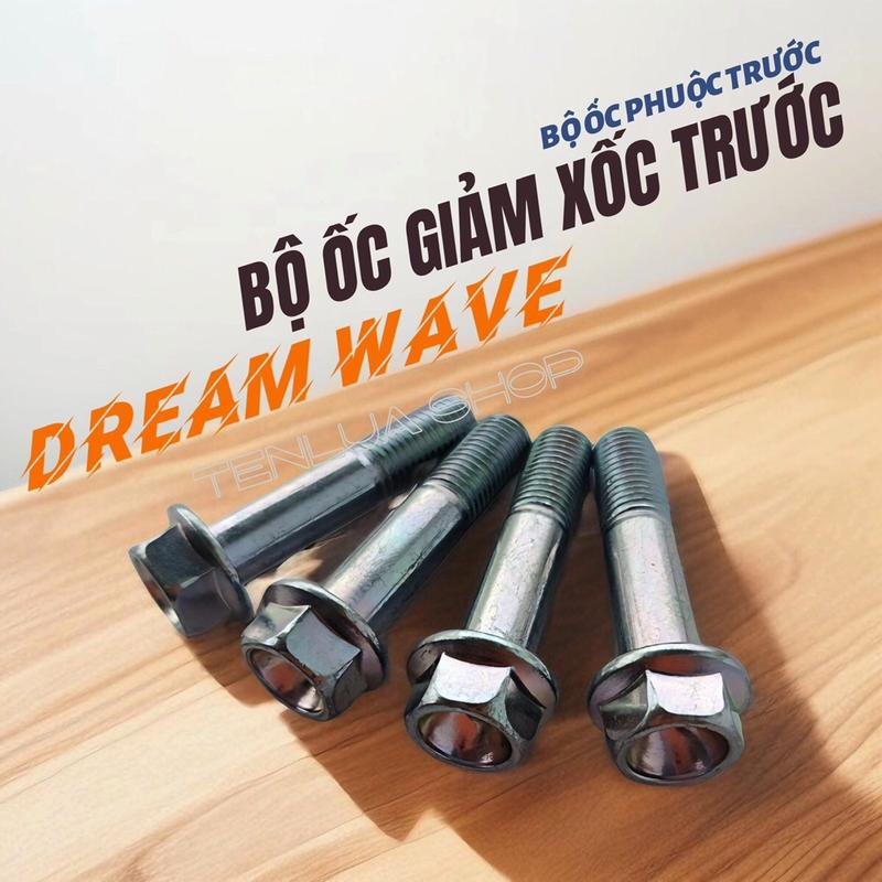 Bộ ốc Phuộc trước Dream và Wave Alpha ( Hàng Cao Cấp loại 1) Phụ Kiện Phụ Tùng Cao Su
