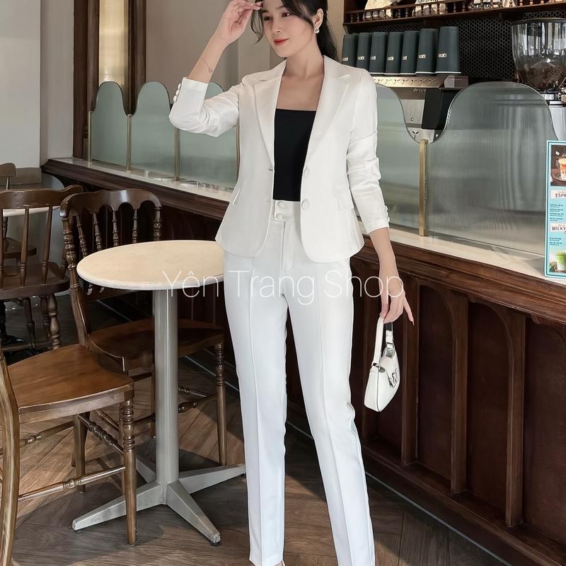  SET VEST CÔNG SỞ TAY DÀI QUẦN ỐNG ĐỨNG THIẾT KẾ SANG TRỌNG LỊCH SỰ NỮ 