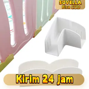 Penyangga Pagar Bayi Plastik Anti Slip Untuk Playpen Dan Pembatas Anak Desain Praktis Tempel Lantai Membantu Keamanan Area Bermain Anak