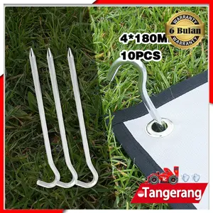 18cm Pasak Tenda Anti Karat alloy hexagonal Anti Karat 10pcs