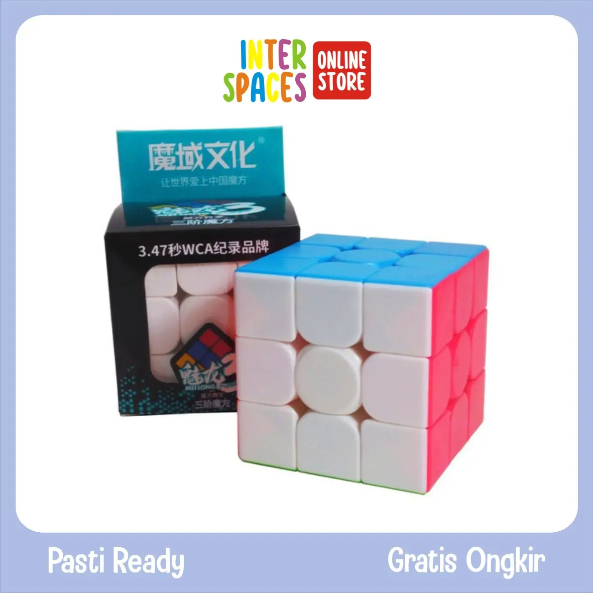 Rubik 3x3 Speedcube MoYu Meilong Stickerless Mainan Edukasi Anak Game Pendidikan Beraneka warna Cube Games