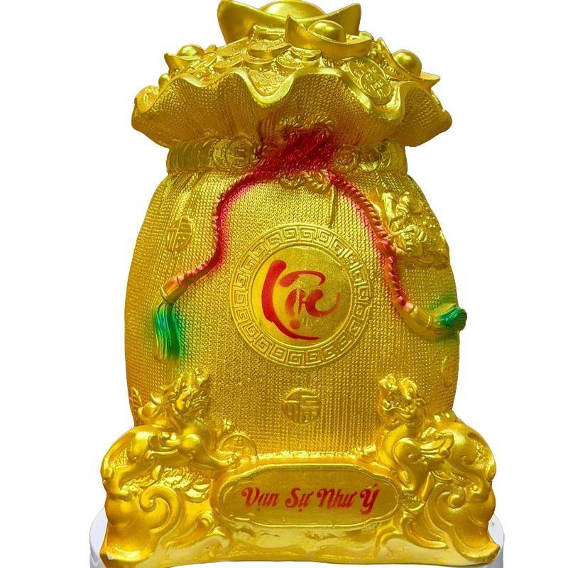 Túi Tiền Vàng Thạch Ca Size 32x22Cm Heo Đất Tiết Kiệm Lớn Chất Liệu Thạch Cao Màu Vàng Đồng Giúp Trẻ Tích Lũy
