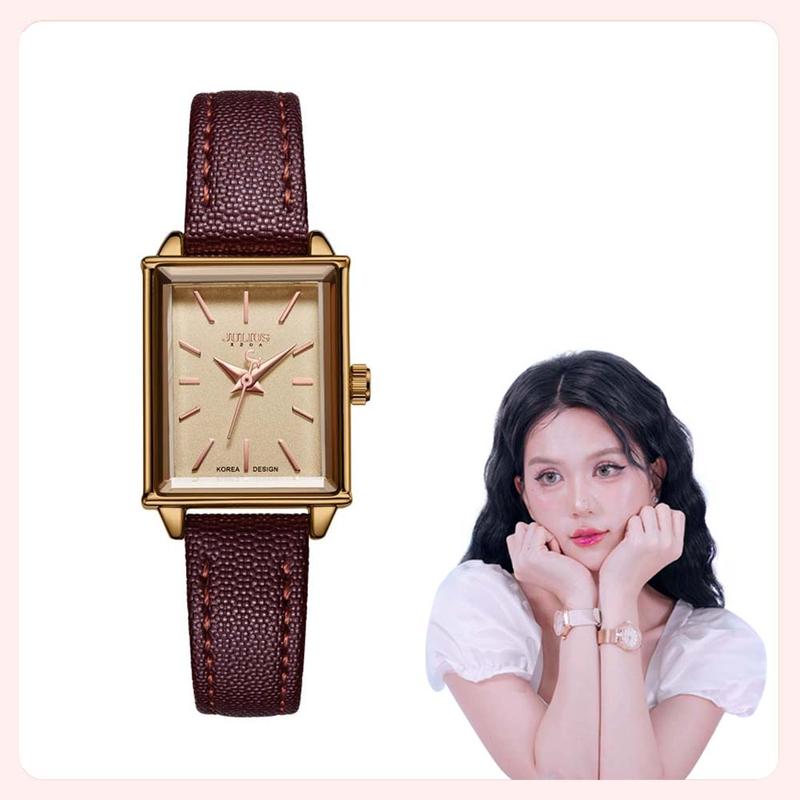 Đồng Hồ Nữ Julius Hàn Quốc Dây Da JA-787 (Nhiều màu) Women Đeo Tay