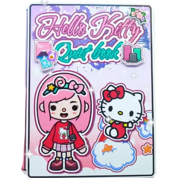 Búp bê bằng giấy ngôi nhà búp bê thủ công tocaboca hello kity đồ chơi trẻ em tự làm