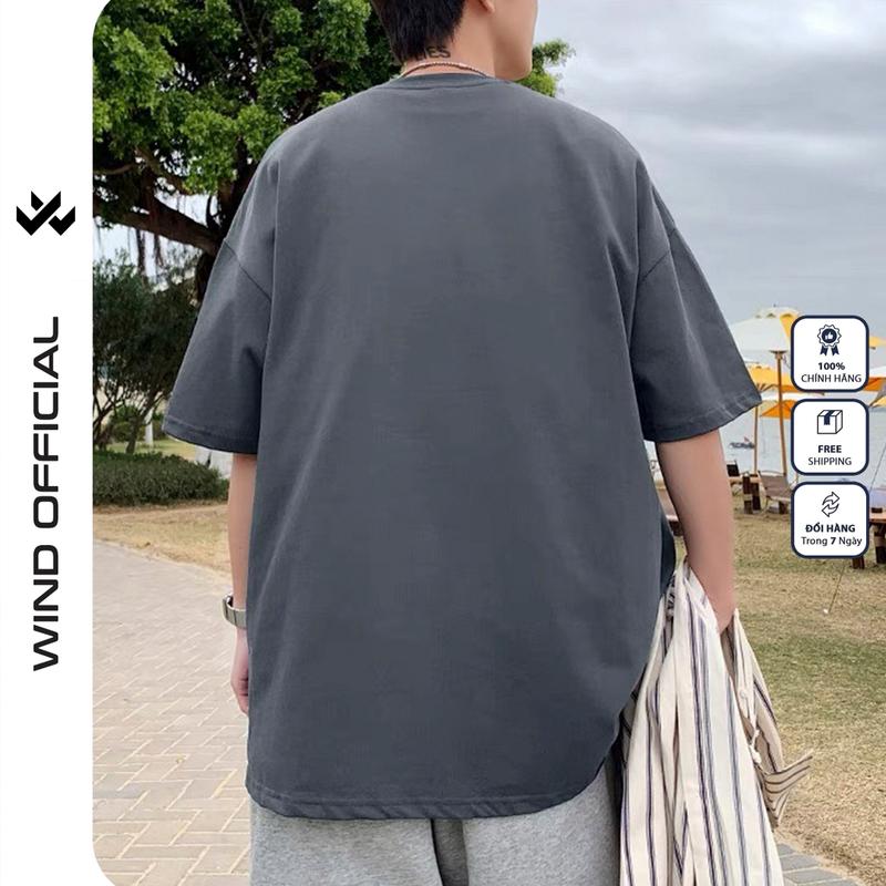 Áo thun tay lỡ WIND unisex form rộng Cat Sleep 65% cotton thời trang nam nữ oversize ulzzang Menswear Cổ Tròn 6