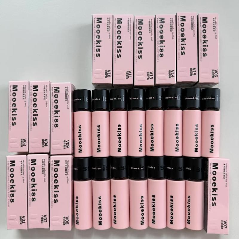   Mooekiss  Son Kem Bùn Mooekiss mềm dưỡng ẩm môi 3g Full màu Nắp đen Cosmetic Nữ 