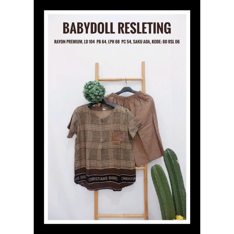 Babydoll Rayon Resleting Busui 2