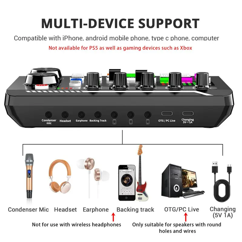 Live Broadcast Equipment Package, Professional Microphone Set, Live Broadcast Equipment Package, Suitable for Singing, Gaming, Blog Live Broadcast 4