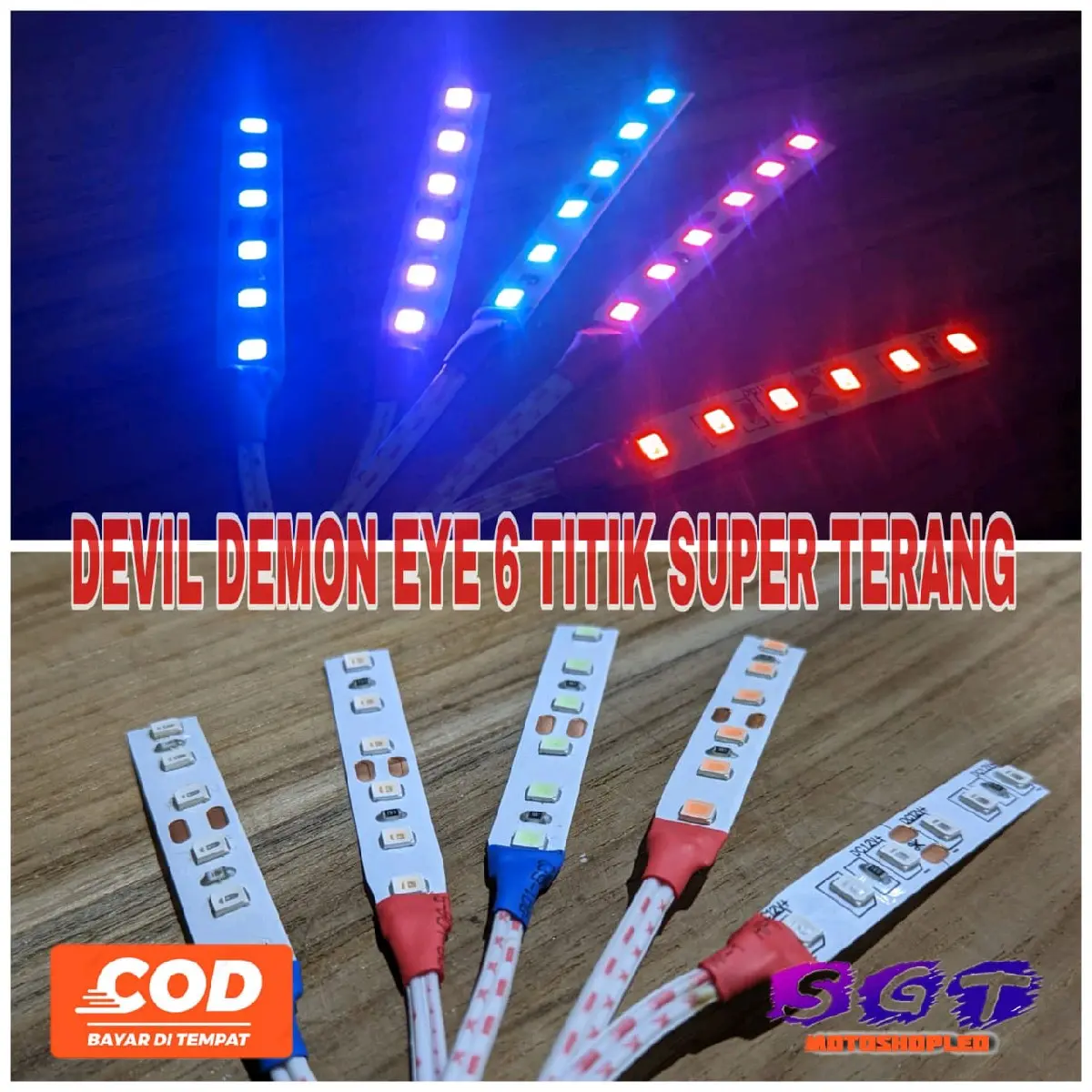 L3D 6 titik demon eye devil eye Vario beat scoopy aerox super terang Kabel