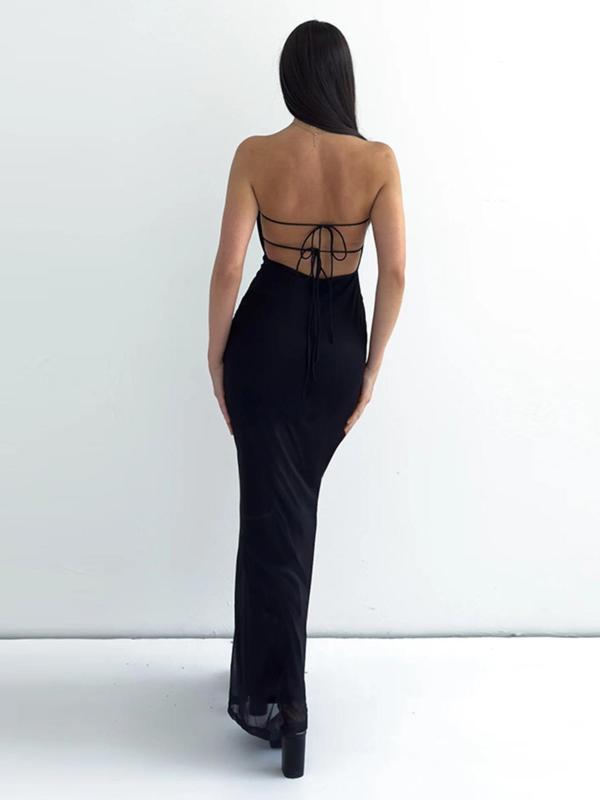 Women Summer Backless Elegant Floral Print Long Dress Women Summer Backless Elegant Floral Print Long Dress