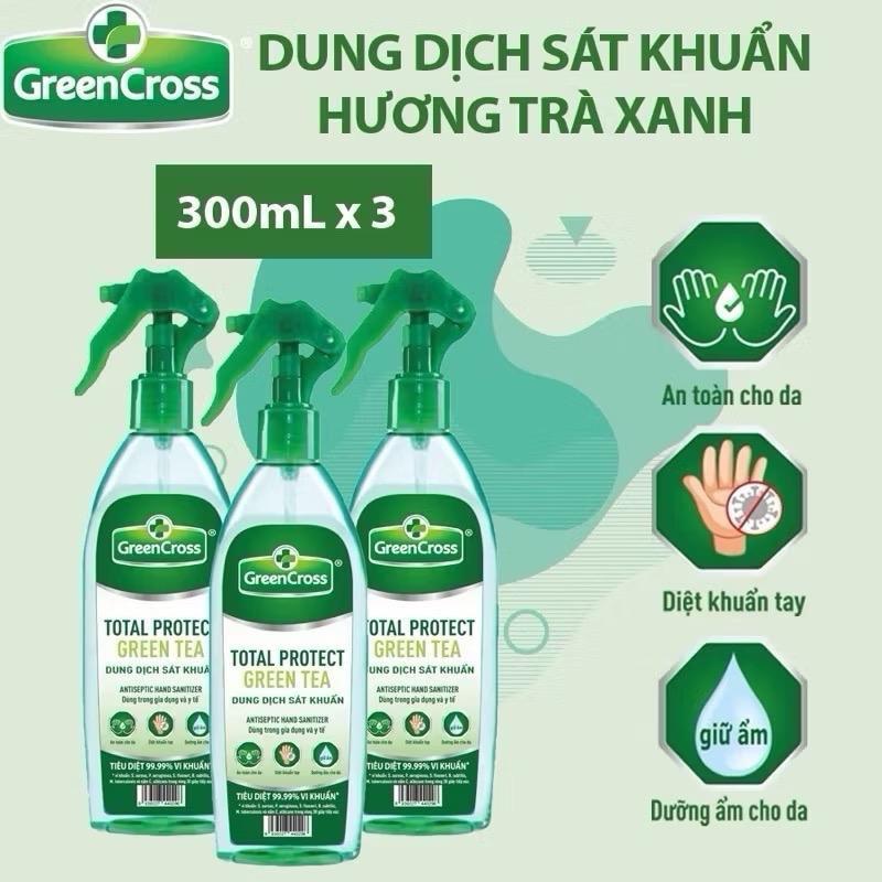 ￼Dung dịch rửa tay , Xịt GREEN CROSS Hương Tự Nhiên , Hương Trà Xanh. 100ml , 70ml , Gel 60ml Trà Xanh 8
