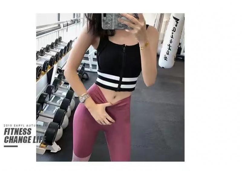 Product Introduction of Áo Ngực Thể Thao, Dành Cho Nữ, Chống Sốc, Thích Hợp Chạy Bộ, Thể Dục Và Yoga, Kiểu Áo Vest, Có Thể Mặc Ngoài Áo Ngực, Khóa Kéo Trước 8