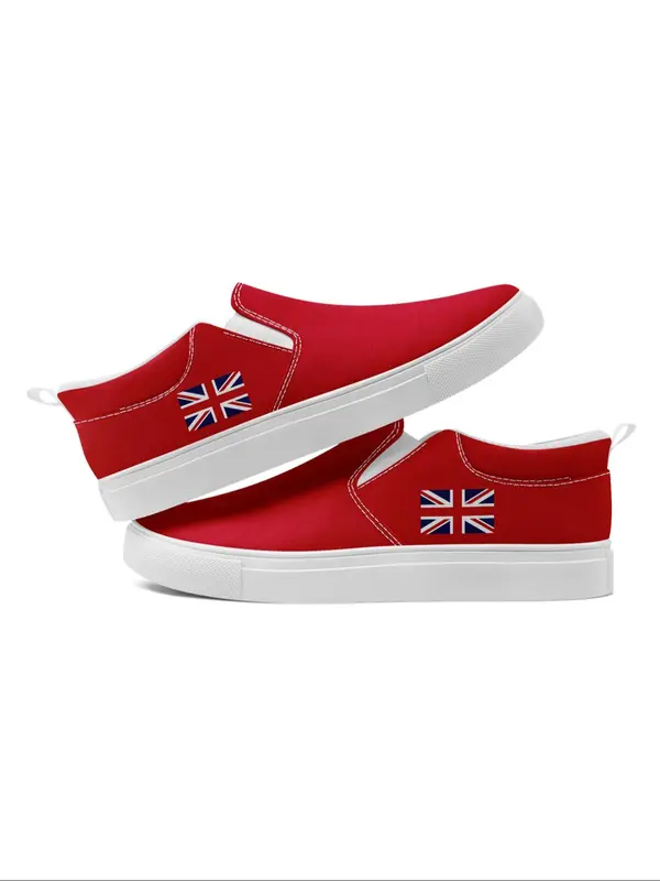 Men's Random Flag Print Slip on Sneakers, Casual Comfortable Breathable Sports Running Shoes, Lightweight Easy Fit Everyday Comfort Shoes, Trainer 7
