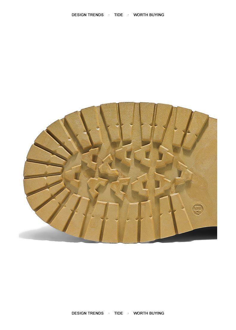 Product Introduction of Men's Shoes 2025 New Spring British Style Retro Low-top Work Boots Yellow Boots Men's Outdoor Sports Martin Boots Slipper 25