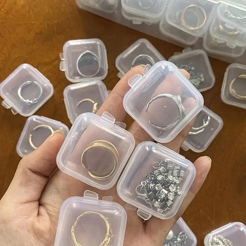 Product Introduction of 20pcs Mini Jewelry Storage Box, Clear Square Jewelry Case for Earrings, Rings, Jewelry Storage Organizer for Travel & Daily Use 9