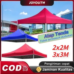 Terpal Tenda Atap Segi Empat Bahan Tebal Oksford 420D dengan Lapisan PVC, Perlindungan UV 95%, Waterproof 100%, Jahitan Ganda Kuat, Tali Pengikat Mudah, Cocok untuk Furniture dan Tenda Outdoor