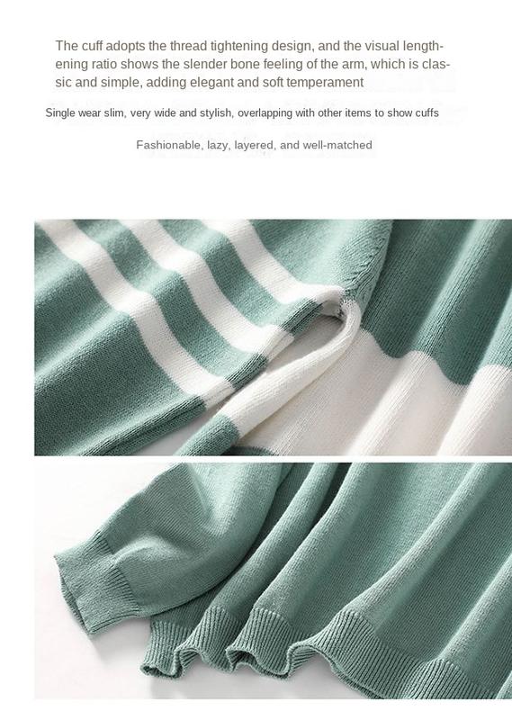 Product Introduction of Autumn new women's cotton sweater loose slim fit round neck multicolor sweater Western style inner wear bottoming shirt fashion tops 11