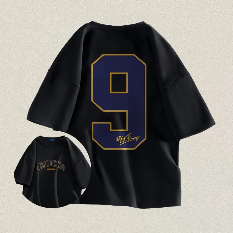 NADHIPPTARA Streetwear T-Shirt Pria Baju Kaos Distro Cowok | Kaos Motif Pria Keren Sablon NO.9 Print | Baju Kaos Oversize Pria Keren Kece Kata Kata | Kaos Hitam Pria  Oversize Tebal Premium Oblong 0