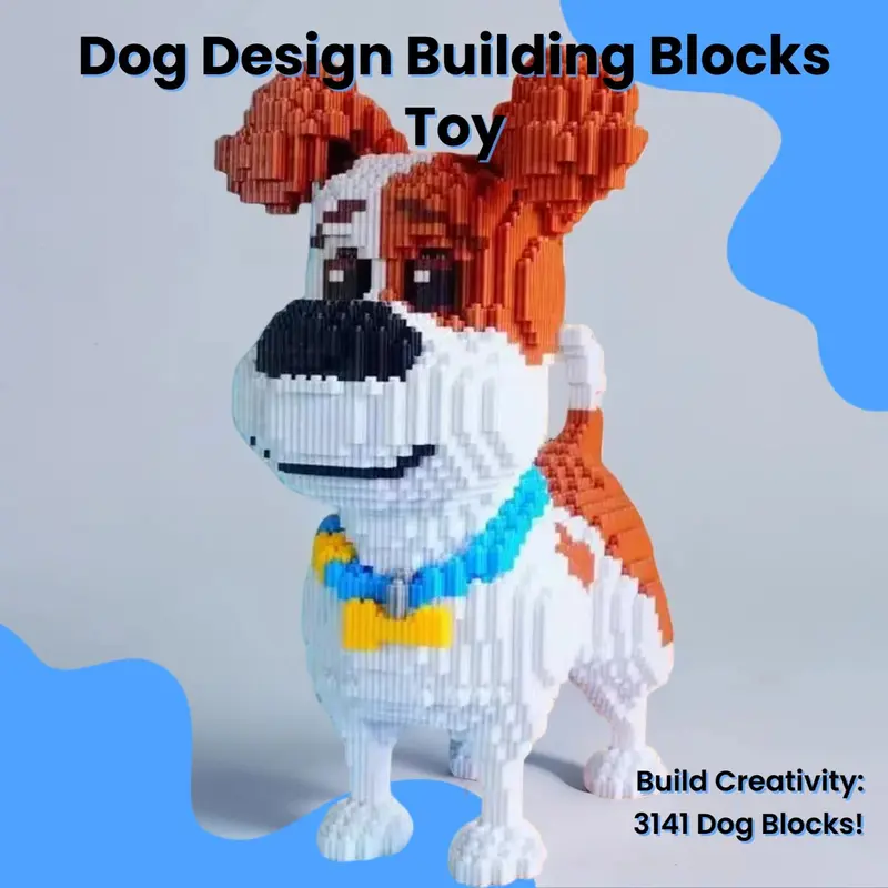 Dog Design Building Blocks Toy, 3141pcs/set DIY Handmade Assembly Models, Creative Building Toy for Home Desktop Decor, Model Kit Crafts 1