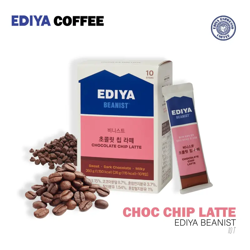 EDIYA BEANIST Chocolate Chip Latte 1Box 10T 0